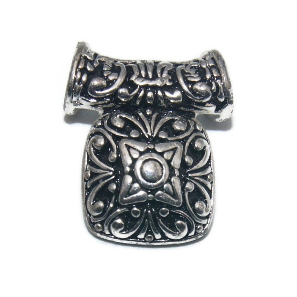 Vintage Premier Designs Silver Tone Slide Pendant. Crown PD Hallmark